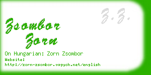 zsombor zorn business card